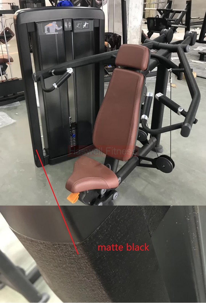 Haswell Fitness matte black frame + brown leather