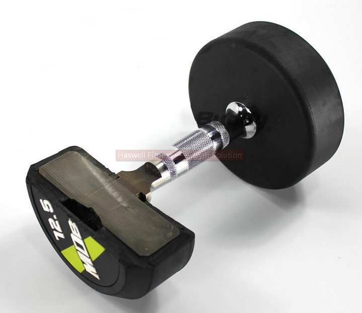 haswell fitness d1101 rubber coated round head dumbbell 2