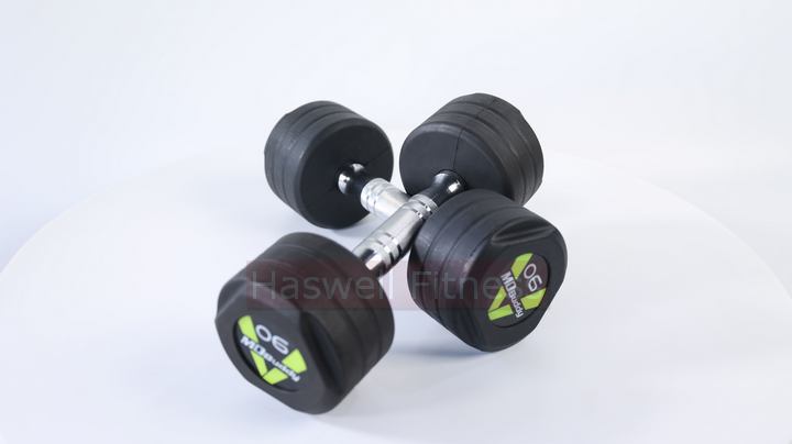 haswell fitness d1106 rubber coated dumbbell 6