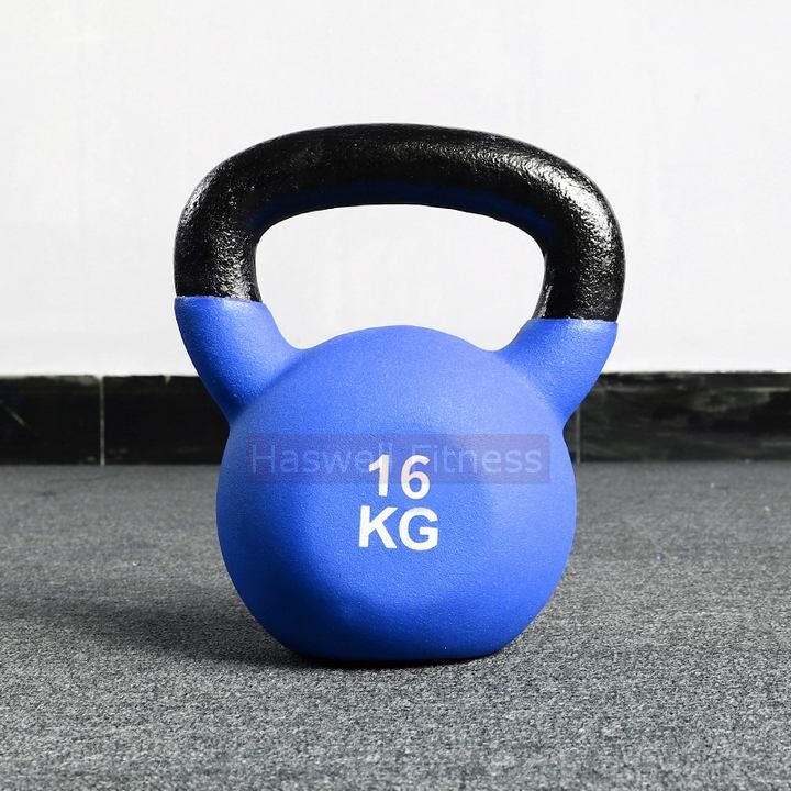 haswell fitness k1201c kgs colorful plastic dipping vinyl coated kettlebell 16kg