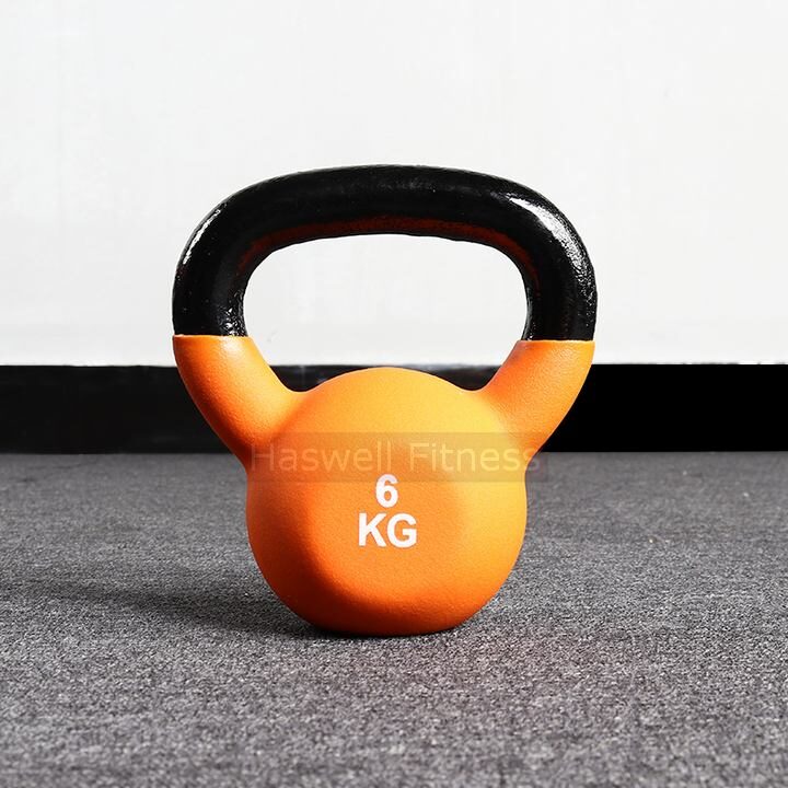 haswell fitness k1201c kgs colorful plastic dipping vinyl coated kettlebell 6kg