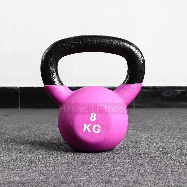 haswell fitness k1201c kgs colorful plastic dipping vinyl coated kettlebell 8kg