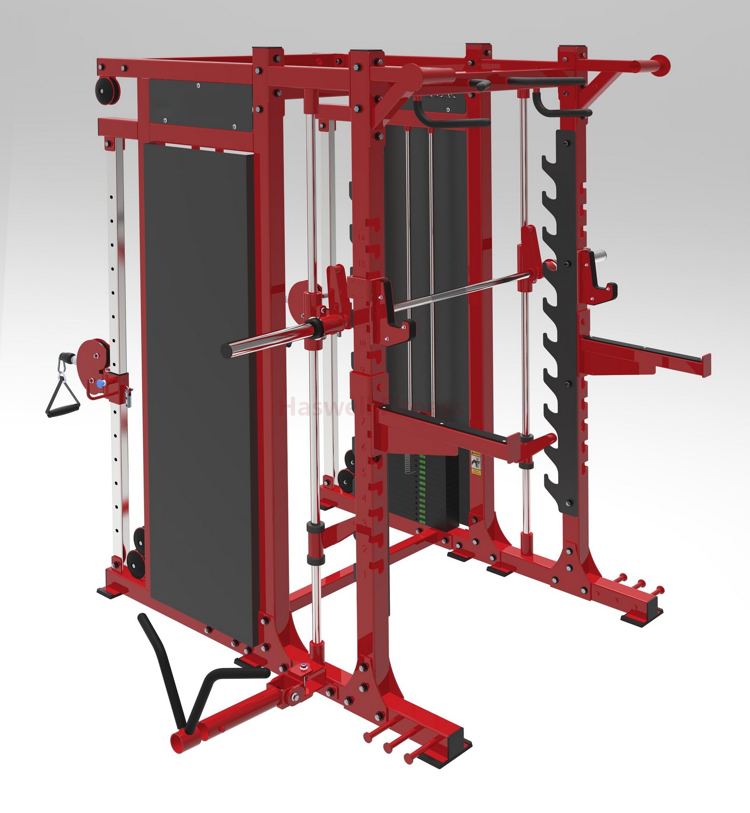 NH-142-2A smith with functional trainer squat rack 3 in oneGym Machine from China Haswell