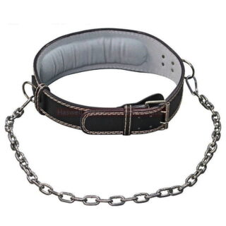 haswell fitness hj 5201s workout cowhide belt with iron chain 1