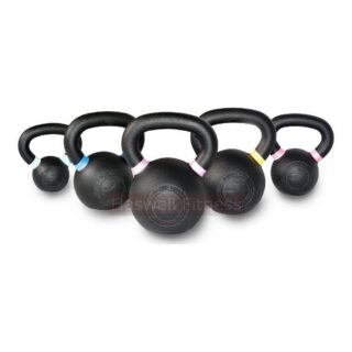 haswell fitness k1206 powder coated iron kettlebells with color rings 1