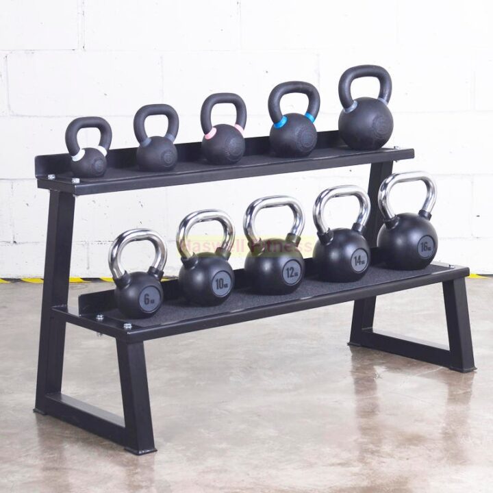 haswell fitness kr 202 kettlebell rack 2 tiers 1